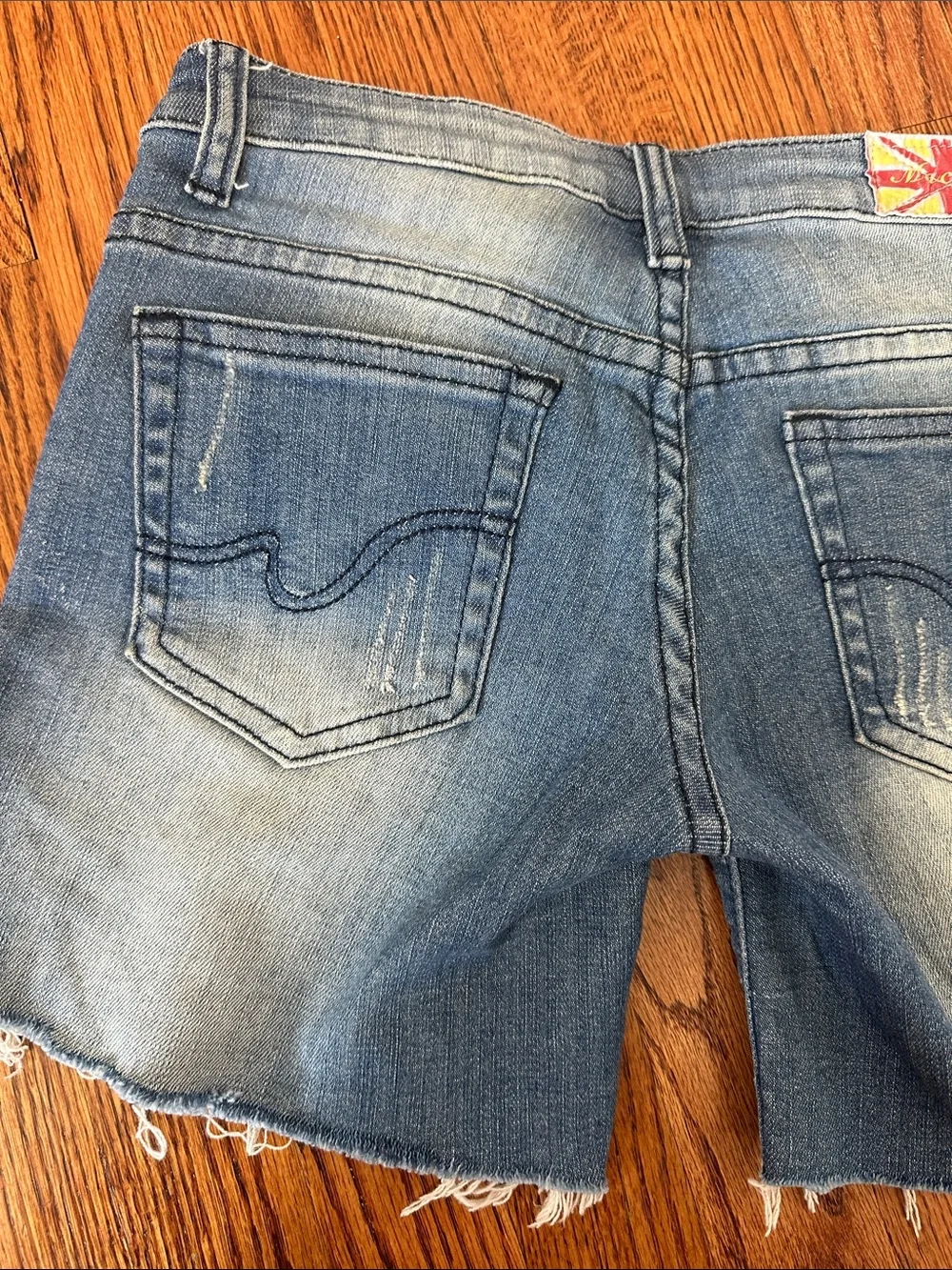 Distressed Blue Denim Women's Shorts
